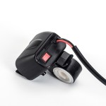 Priza USB x 2 si Voltmetru si termometru digital moto, led rosu, culoare negru